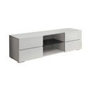 Galvin 4-drawer TV Console Glossy White - NY Furniture Direct (NY)