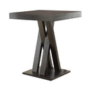Freda Double X-shaped Base Square Bar Table Cappuccino - NY Furniture Direct (NY)