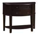 Diane 2-drawer Demilune Shape Console Table Cappuccino - NY Furniture Direct (NY)