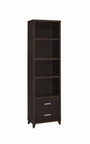 Lewes 2-drawer Media Tower Cappuccino - NY Furniture Direct (NY)