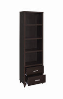 Lewes 2-drawer Media Tower Cappuccino - NY Furniture Direct (NY)