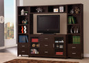 Lewes 2-door TV Stand with Adjustable Shelves Cappuccino - NY Furniture Direct (NY)