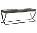 Walton Rectangle Upholstered Tufted Bench Black - NY Furniture Direct (NY)