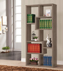 Theo 10-shelf Bookcase Weathered Grey - NY Furniture Direct (NY)