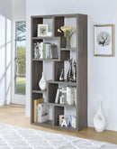 Theo 10-shelf Bookcase Weathered Grey - NY Furniture Direct (NY)