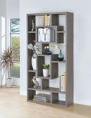 Howie 10-shelf Bookcase Weathered Grey - NY Furniture Direct (NY)