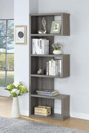 Joey 5-tier Bookcase Weathered Grey - NY Furniture Direct (NY)