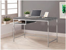 Kravitz Rectangular Writing Desk Weathered Grey and Chrome - NY Furniture Direct (NY)