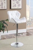 Berrington Adjustable Bar Stools Chrome and White (Set of 2) - NY Furniture Direct (NY)