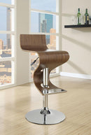Covina Adjustable Bar Stool Walnut and Chrome - NY Furniture Direct (NY)