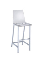 Juelia Bar Stools Chrome and Clear Acrylic (Set of 2) - NY Furniture Direct (NY)
