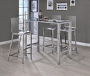 Juelia Bar Stools Chrome and Clear Acrylic (Set of 2) - NY Furniture Direct (NY)