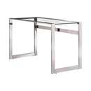 Hartford Glass Top Writing Desk Chrome - NY Furniture Direct (NY)
