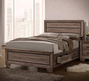 Kauffman California King, E.king, & Queen Panel Bed Washed Taupe - NY Furniture Direct (NY)
