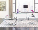 Danville U-shaped Coffee Table Chrome - NY Furniture Direct (NY)
