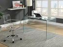 Amaturo Office Chair with Casters Clear and Chrome - NY Furniture Direct (NY)