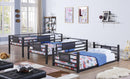 Rogen Twin Triple Bunk Bed Dark Bronze - NY Furniture Direct (NY)