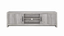 Burke 2-door TV Console Grey Driftwood - NY Furniture Direct (NY)