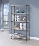 Analiese 4-shelf Open Bookcase Grey Driftwood - NY Furniture Direct (NY)
