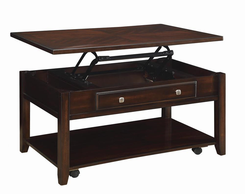 Baylor Lift Top Coffee Table with Hidden Storage Walnut
