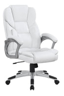 Kaffir Adjustable Height Office Chair White and Silver - NY Furniture Direct (NY)