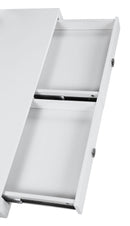 Gemma 2-drawer Writing Desk Glossy White and Chrome - NY Furniture Direct (NY)