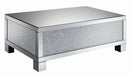Gillian Rectangular Coffee Table Clear Mirror - NY Furniture Direct (NY)