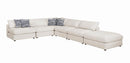 Serene Upholstered Rectangular Ottoman Beige - NY Furniture Direct (NY)