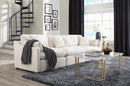 Hobson Cushion Seat Ottoman Off-White - NY Furniture Direct (NY)