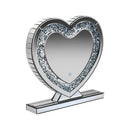 Euston Heart Shape Table Mirror Silver - NY Furniture Direct (NY)