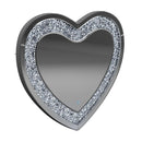 Aiko Heart Shape Wall Mirror Silver - NY Furniture Direct (NY)