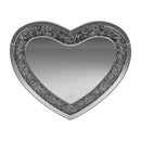 Aiko Heart Shape Wall Mirror Silver - NY Furniture Direct (NY)