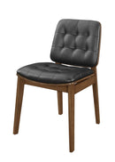 Redbridge Tufted Back Side Chairs Natural Walnut and Black (Set of 2) - NY Furniture Direct (NY)