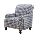 Glenn Recessed Arms Accent Chair Blue - NY Furniture Direct (NY)