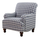 Glenn Recessed Arms Accent Chair Blue - NY Furniture Direct (NY)