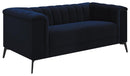 Chalet Tuxedo Arm Loveseat Blue - NY Furniture Direct (NY)