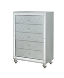 Gunnison 5-drawer Chest Silver Metallic - NY Furniture Direct (NY)