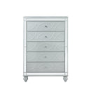 Gunnison 5-drawer Chest Silver Metallic - NY Furniture Direct (NY)