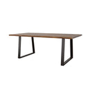 Ditman Live Edge Dining Table Grey Sheesham and Black - NY Furniture Direct (NY)