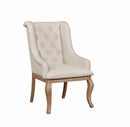 Brockway Tufted Arm Chairs Cream and Barley Brown (Set of 2) - NY Furniture Direct (NY)