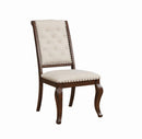 Brockway Tufted Dining Chairs Cream and Antique Java (Set of 2) - NY Furniture Direct (NY)