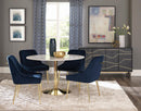 Kella Round Marble Top Dining Table White and Gold - NY Furniture Direct (NY)