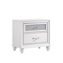 Barzini 2-drawer Nightstand White - NY Furniture Direct (NY)
