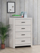 Brantford 4-drawer Chest Coastal White - NY Furniture Direct (NY)