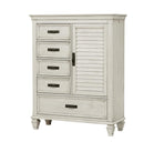 Franco 5-drawer Door Chest Antique White - NY Furniture Direct (NY)