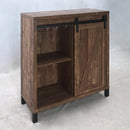 Arlington Bar Cabinet with Sliding Door Rustic Oak - NY Furniture Direct (NY)