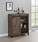 Arlington Bar Cabinet with Sliding Door Rustic Oak - NY Furniture Direct (NY)