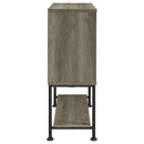 Claremont Sliding Door Bar Cabinet with Lower Shelf Grey Driftwood - NY Furniture Direct (NY)