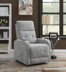 Howie Tufted Upholstered Power Lift Recliner Grey - NY Furniture Direct (NY)