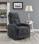 Howie Tufted Upholstered Power Lift Recliner Charcoal - NY Furniture Direct (NY)